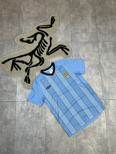 Pre-owned Soccer Jersey X Umbro Mens Vintage Umbro Manchester City Fc T-shirt Soccer Jersey In Blue