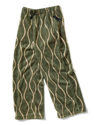 Pre-owned Kapital Cactus Easy Straight Fleece Pants In Kaki