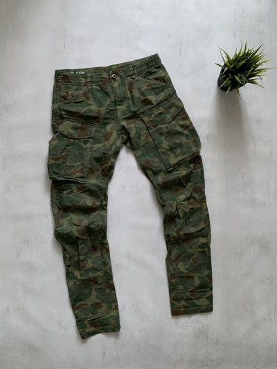 Pre-owned G-star Raw Vintage G Star Raw Cargo Pants Military Y2k 90's In Camo