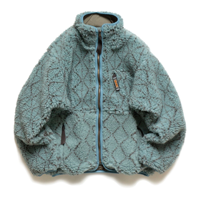 Pre-owned Kapital Sashiko Dogi Fleece Reversible Jacket Size 4 In Blue
