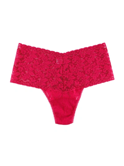 Hanky Panky Retro Lace Thong In Red