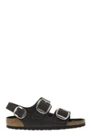 Birkenstock Milano Big Buckle Sandals In Black