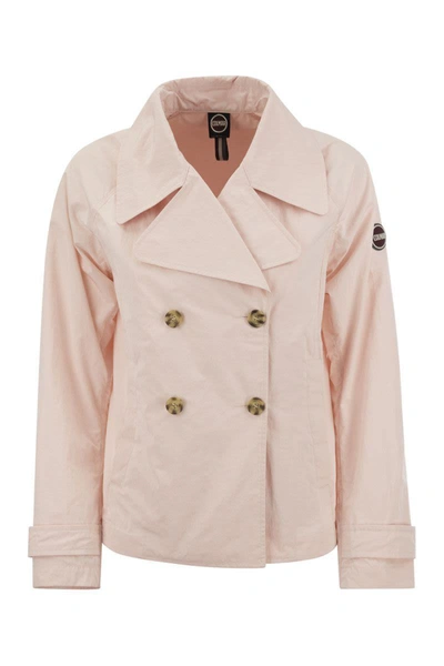 Colmar Double-breasted Blazer In Cotton Fabric In Pink