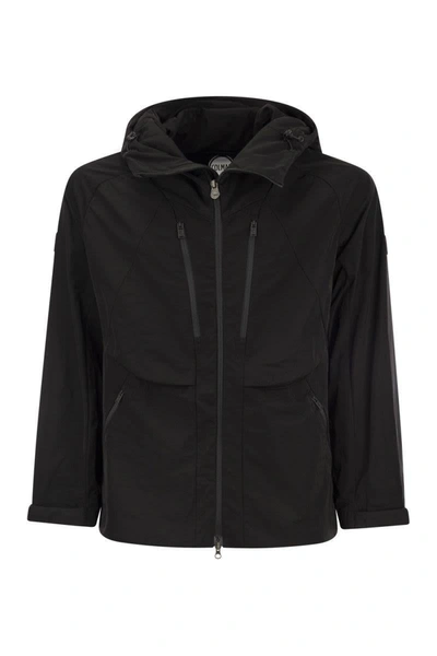 Colmar One-colour Hooded Jacket In Taffeta In Black