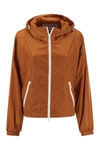 Hogan Short Hooded Windbreaker In Orange