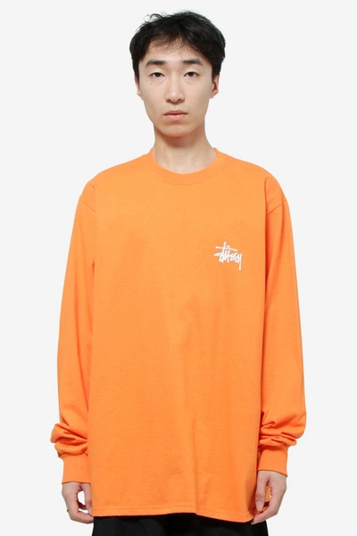 Stussy Basic  Longsleeve In Coral