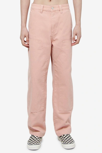 Stussy Canvas Work Pants In Rose-pink