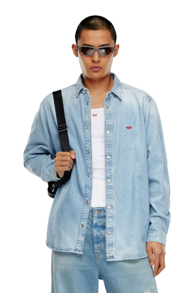 Diesel Shirt In Denim In Blue