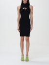 Diesel M-onerva Knitted Sleeveless Mini Dress In Black