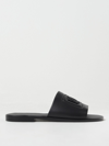 Dolce & Gabbana Black Sandals With Dg Logo Cut-out In Leather Man In Black