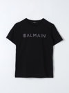 Balmain Crystal-embellished Logo T-shirt In Black