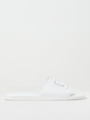 Dolce & Gabbana Open-toe Slippers With Embossed Logo In White