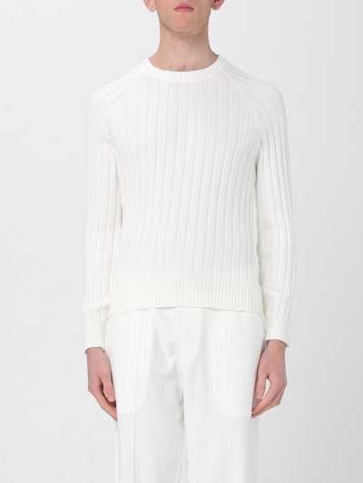 Brunello Cucinelli Ribbed Crewneck Jumper In Beige