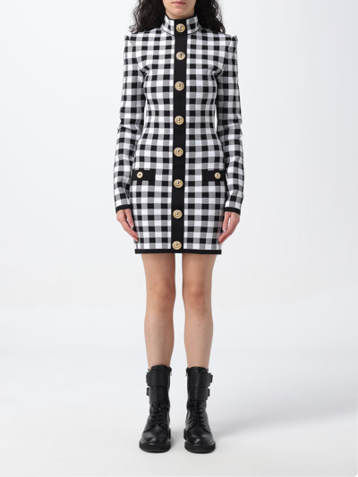 BALMAIN DRESS BALMAIN WOMAN COLOR WHITE,F15245001