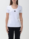 Dolce & Gabbana Logo-embroidered Cotton-blend T-shirt In White