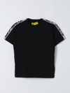 Off-white Off White T-shirt Nera In Jersey Di Cotone Bambina In Black