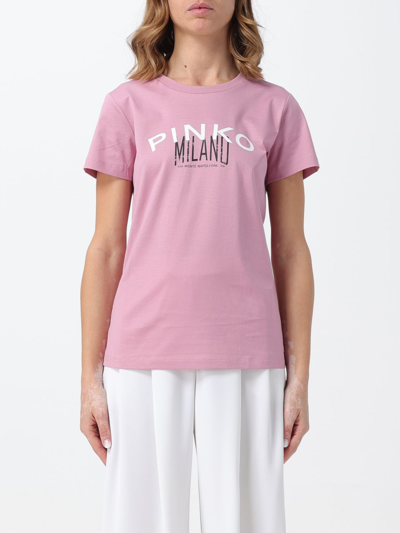 Pinko Cities T-shirt In Orchidée Fumée