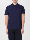 Polo Ralph Lauren Blue Navy Cotton T-shirt In Blue