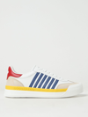 Dsquared2 Logo Leather Sneakers In White 2