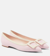 Roger Vivier Leather Gommettine Ballet Flats With Maxi Buckle In Multicoloured