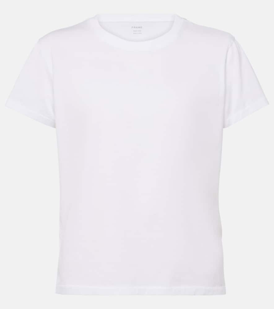 Frame Fitted Crew Tee Cotton Jersey T-shirt In White