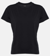 Frame Fitted Crew Tee Cotton Jersey T-shirt In Black