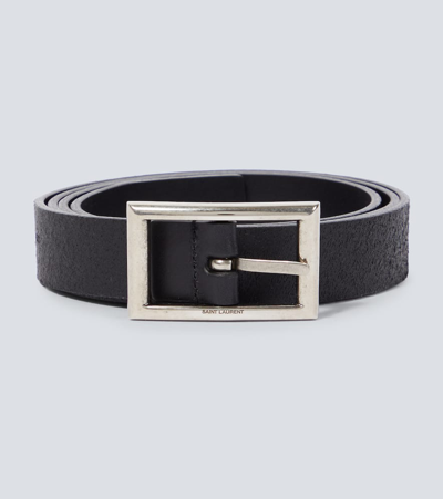 Saint Laurent Leather Belt In Black