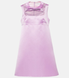 Nina Ricci Bow-detail Satin-finish Minidress In Pink