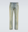 Kenzo Logo Patch Straight-leg Jeans In Blue