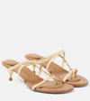 Jacquemus Pralu Leather Sandals In White
