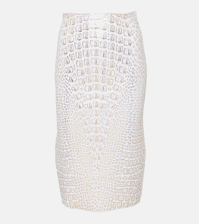 Alaïa Pencil Skirt In Blanc