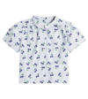 Bonpoint Adele Printed Cotton Poplin Blouse In Blue