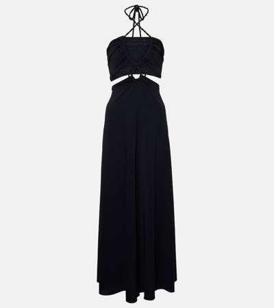 Eres Tina Halterneck Jersey Maxi Dress In Black