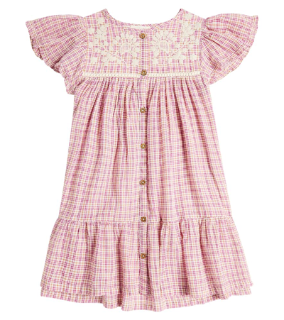 Louise Misha Kids' Carlina Floral Cotton Dress In Multicoloured