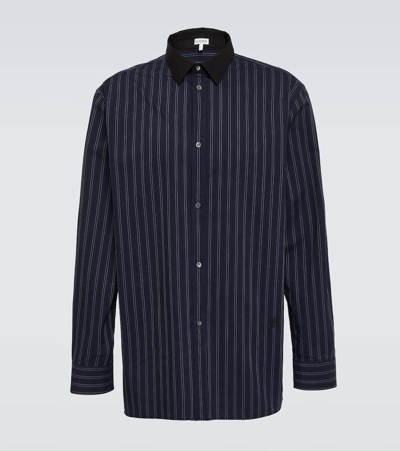 Loewe Striped Cotton Poplin Shirt In Multicoloured