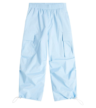 Paade Mode Kids' Oasis Cotton Cargo Trousers In Blue