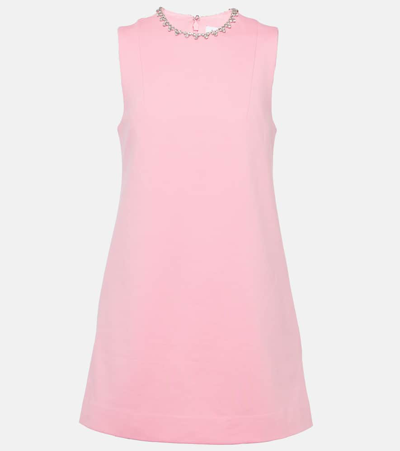 Area Crystal-embellished Cutout Minidress In Pink