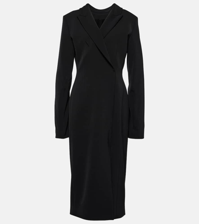 Acne Studios Dadress High-neck Midi Dress In Black