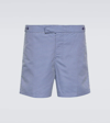 Frescobol Carioca Copacabana Printed Swim Trunks In Blue