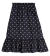 Paade Mode Ruched Floral Skirt In Black