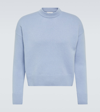 AMI ALEXANDRE MATTIUSSI CROPPED WOOL AND CASHMERE SWEATER