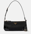 Prada Re-edition 2002 Small Leather Shoulder Bag In Black
