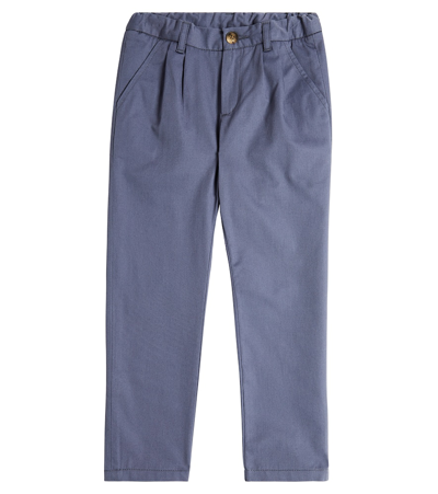 Bonpoint Kids' Stephen Cotton Pants In Blue