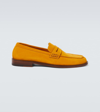 MANOLO BLAHNIK PERRY SUEDE PENNY LOAFERS