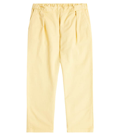 Bonpoint Kids' Callie Cotton-blend Pants In Yellow