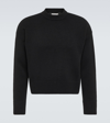 AMI ALEXANDRE MATTIUSSI CROPPED WOOL AND CASHMERE SWEATER
