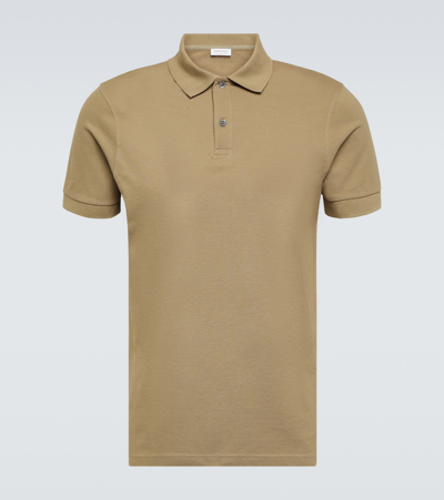 Sunspel Cotton Piqué Polo Shirt In Grey