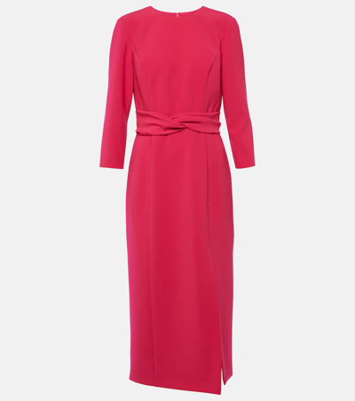 Carolina Herrera Crêpe Midi Dress In Pink