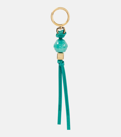 Loewe Snail Dice Bag Charm In Green