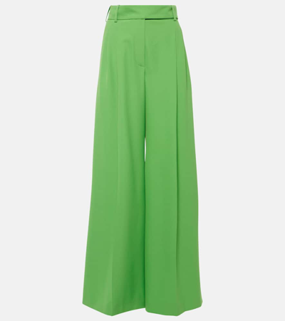 Alexandre Vauthier High-rise Wide-leg Trousers In Green